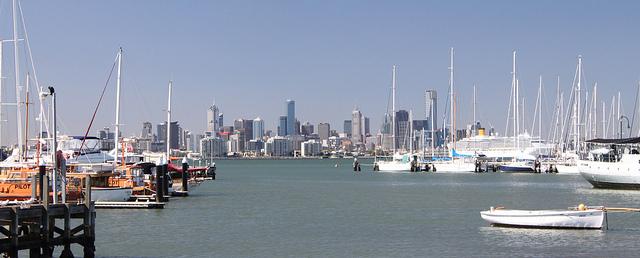 View of the CBD from Williamstown pier