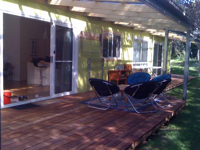 relax on the deck of this house